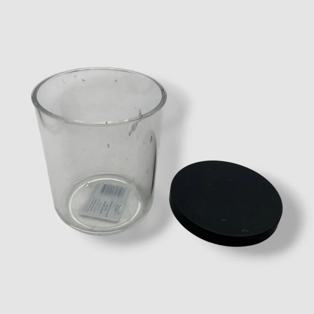 Neat Method Black Matte Small Round Airtight Seal Lid Canister Set of 3